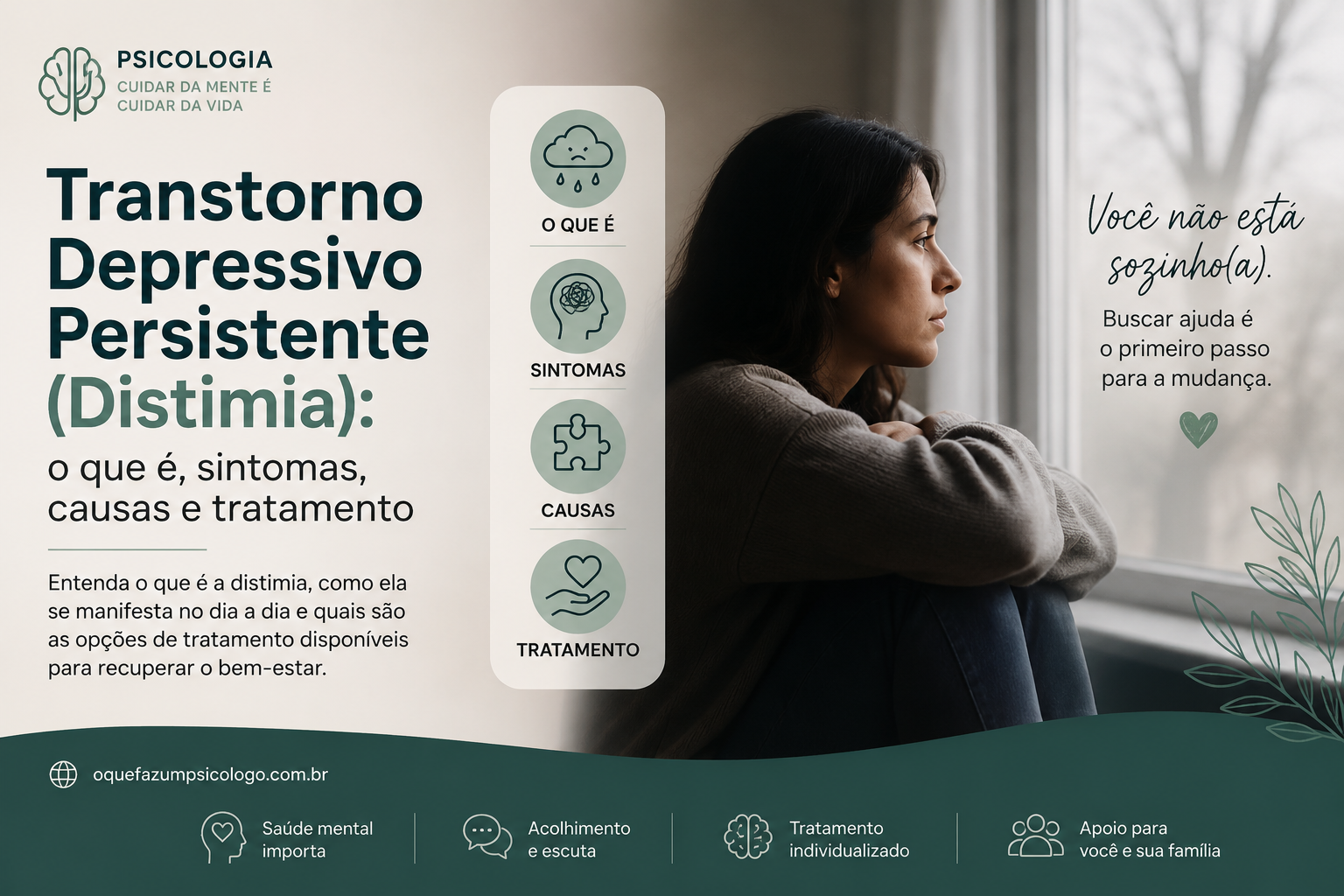 Transtorno Depressivo Persistente (Distimia): o que é, sintomas, causas e tratamento